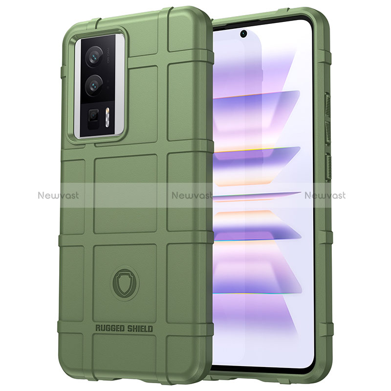 Ultra-thin Silicone Gel Soft Case 360 Degrees Cover J01S for Xiaomi Redmi K60 Pro 5G Green