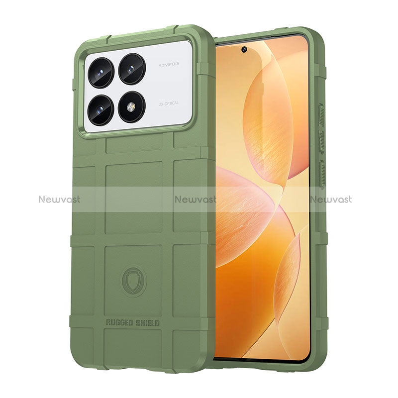 Ultra-thin Silicone Gel Soft Case 360 Degrees Cover J01S for Xiaomi Redmi K70 5G Green