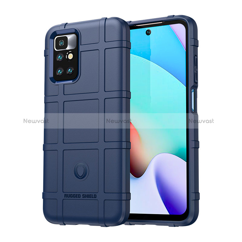 Ultra-thin Silicone Gel Soft Case 360 Degrees Cover J01S for Xiaomi Redmi Note 11 4G (2021) Blue