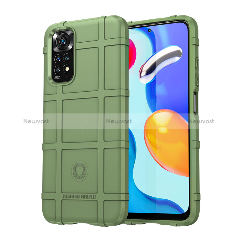 Ultra-thin Silicone Gel Soft Case 360 Degrees Cover J01S for Xiaomi Redmi Note 11 4G (2022) Green