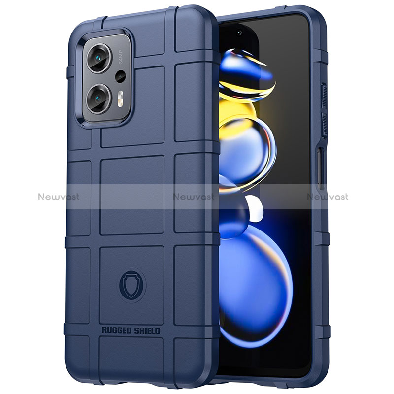 Ultra-thin Silicone Gel Soft Case 360 Degrees Cover J01S for Xiaomi Redmi Note 11T Pro 5G Blue