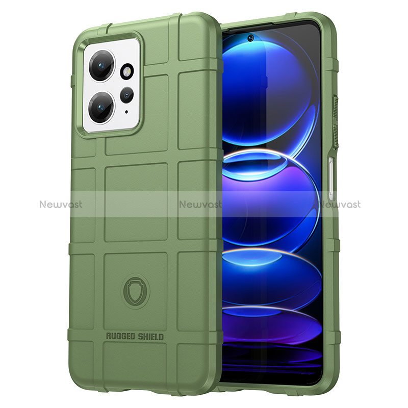 Ultra-thin Silicone Gel Soft Case 360 Degrees Cover J01S for Xiaomi Redmi Note 12 4G Green