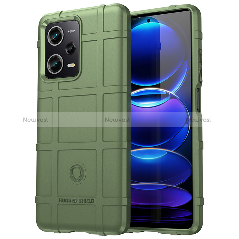 Ultra-thin Silicone Gel Soft Case 360 Degrees Cover J01S for Xiaomi Redmi Note 12 Pro 5G Green