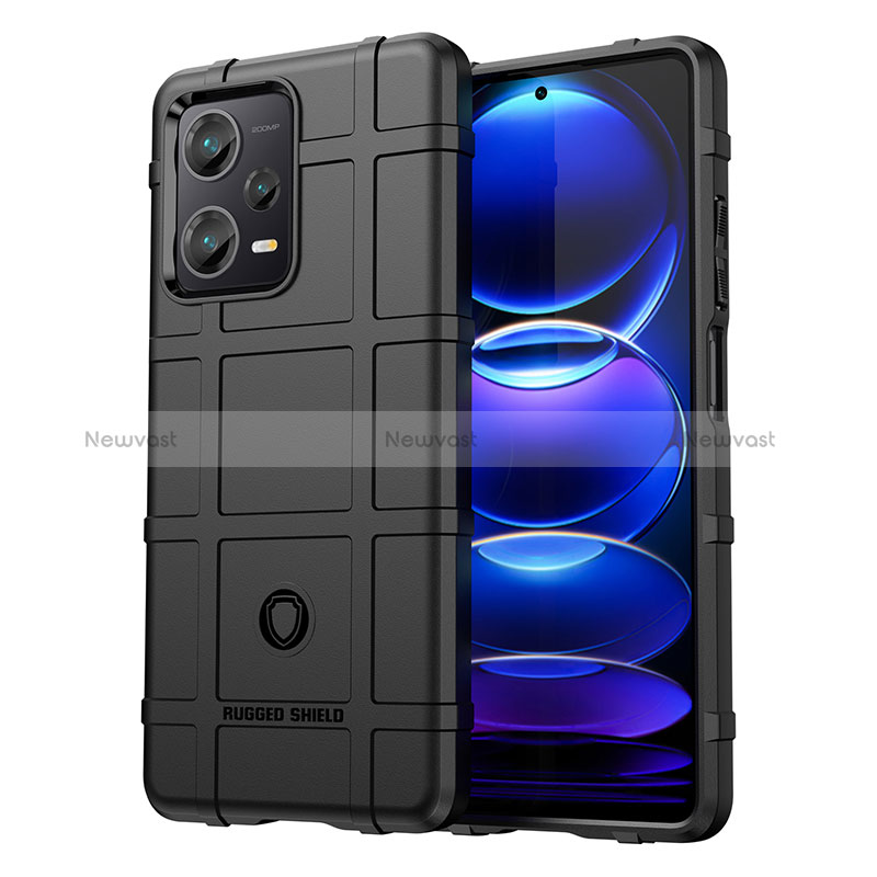 Ultra-thin Silicone Gel Soft Case 360 Degrees Cover J01S for Xiaomi Redmi Note 12 Pro+ Plus 5G Black