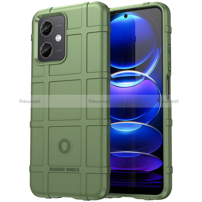 Ultra-thin Silicone Gel Soft Case 360 Degrees Cover J01S for Xiaomi Redmi Note 12R Pro 5G Green