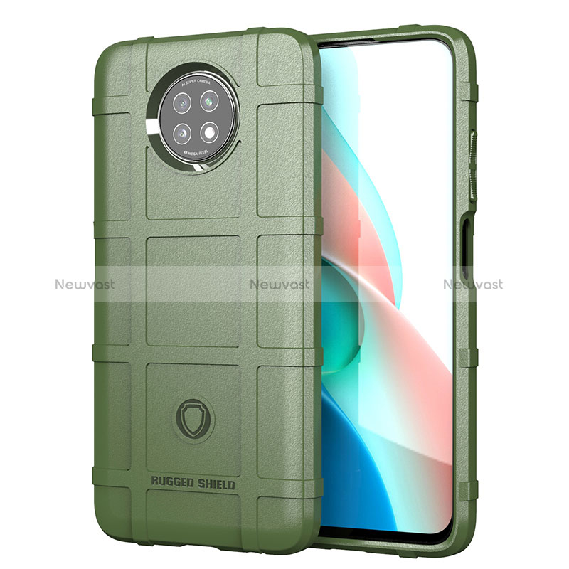 Ultra-thin Silicone Gel Soft Case 360 Degrees Cover J01S for Xiaomi Redmi Note 9 5G Green