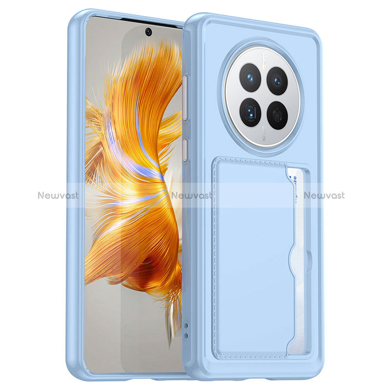 Ultra-thin Silicone Gel Soft Case 360 Degrees Cover J02S for Huawei Mate 50 Blue