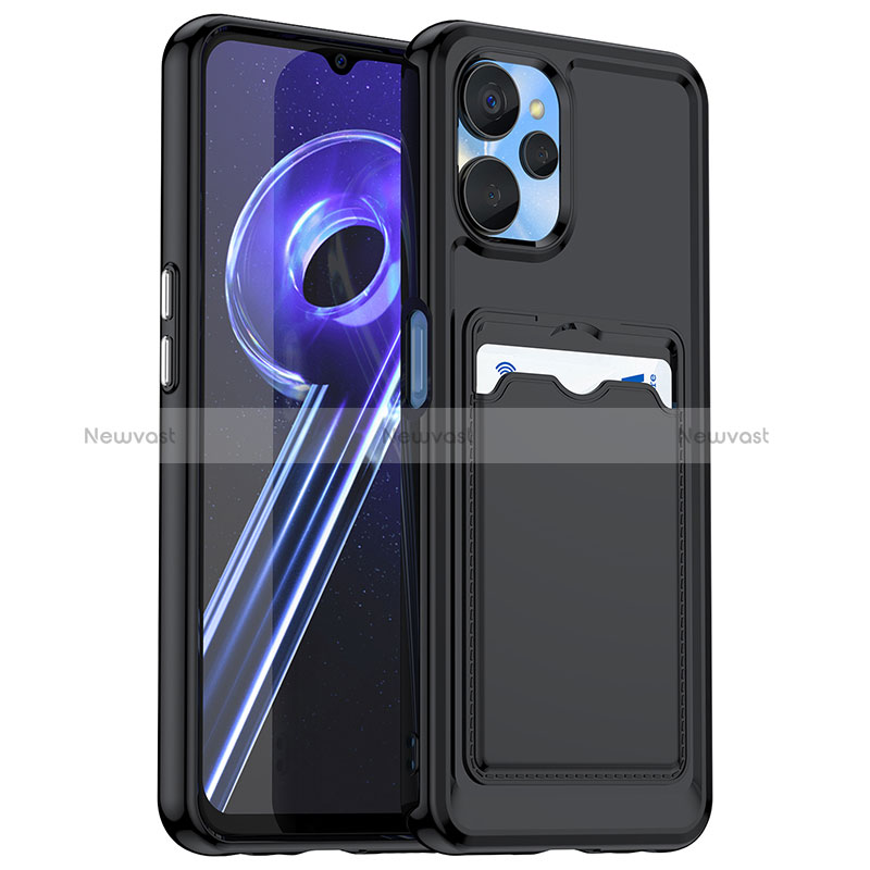 Ultra-thin Silicone Gel Soft Case 360 Degrees Cover J02S for Realme 10T 5G Black