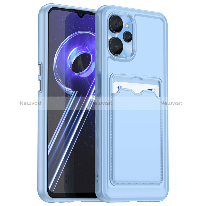 Ultra-thin Silicone Gel Soft Case 360 Degrees Cover J02S for Realme 10T 5G Sky Blue