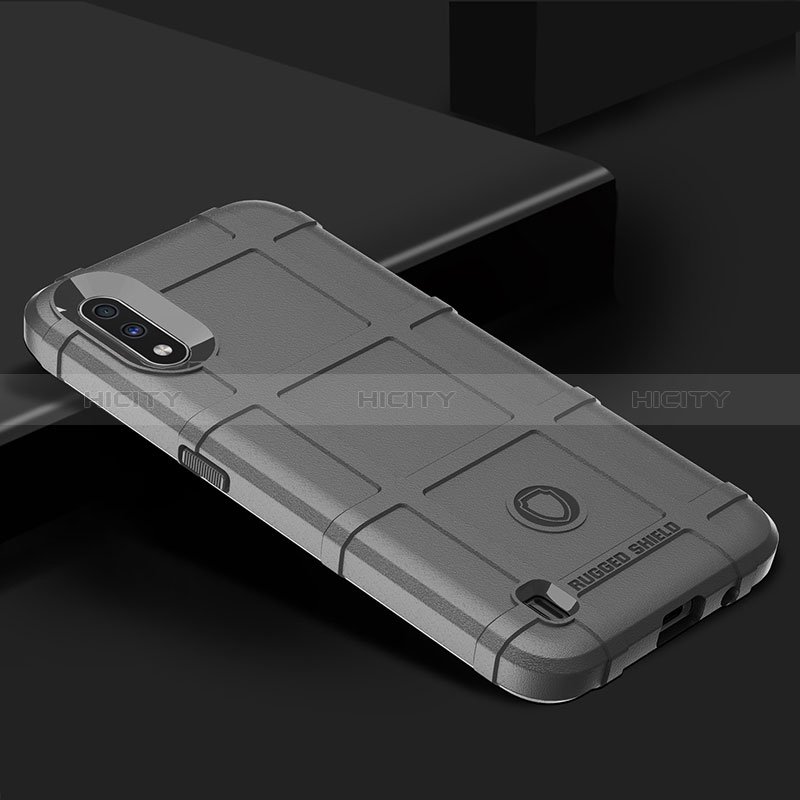 Ultra-thin Silicone Gel Soft Case 360 Degrees Cover J02S for Samsung Galaxy A01 SM-A015 Gray