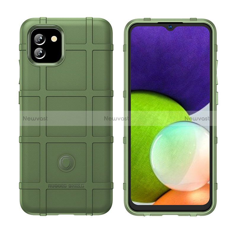 Ultra-thin Silicone Gel Soft Case 360 Degrees Cover J02S for Samsung Galaxy A03 Green