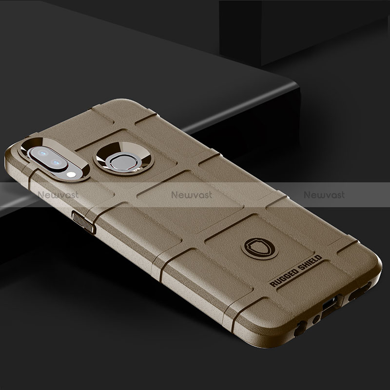 Ultra-thin Silicone Gel Soft Case 360 Degrees Cover J02S for Samsung Galaxy A10s Brown