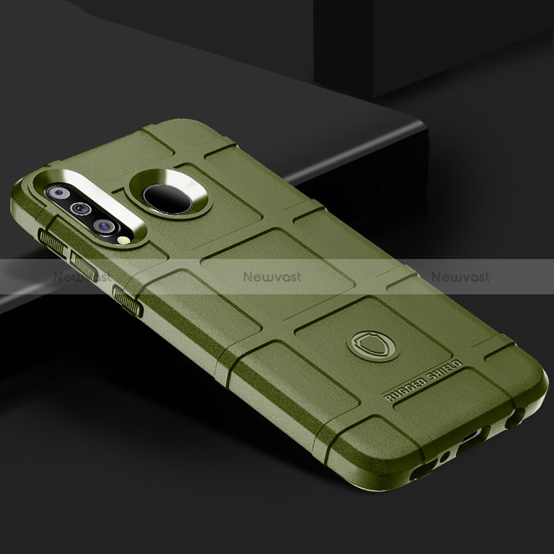 Ultra-thin Silicone Gel Soft Case 360 Degrees Cover J02S for Samsung Galaxy A40s Green