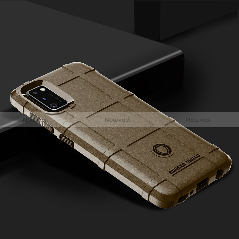 Ultra-thin Silicone Gel Soft Case 360 Degrees Cover J02S for Samsung Galaxy A41 Brown