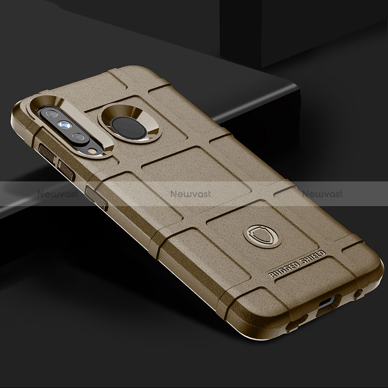 Ultra-thin Silicone Gel Soft Case 360 Degrees Cover J02S for Samsung Galaxy A60 Brown