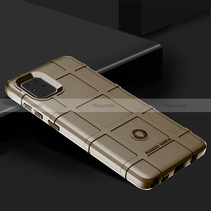 Ultra-thin Silicone Gel Soft Case 360 Degrees Cover J02S for Samsung Galaxy A81 Brown