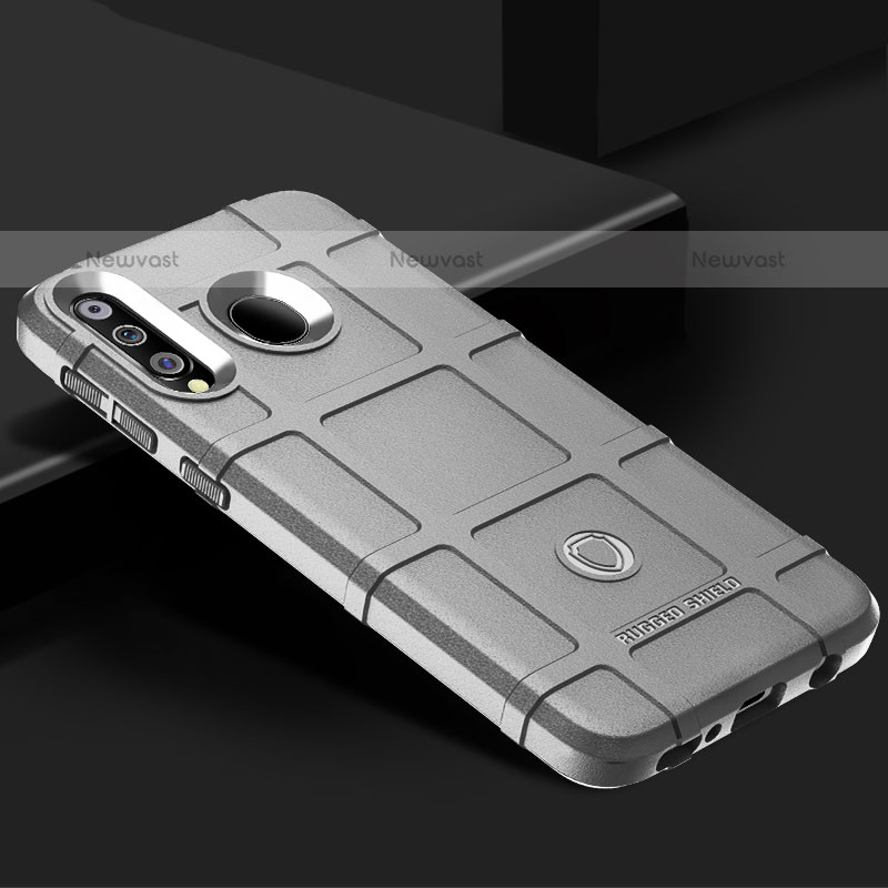 Ultra-thin Silicone Gel Soft Case 360 Degrees Cover J02S for Samsung Galaxy M30 Gray