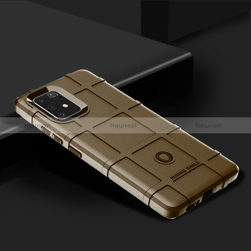 Ultra-thin Silicone Gel Soft Case 360 Degrees Cover J02S for Samsung Galaxy M80S Brown