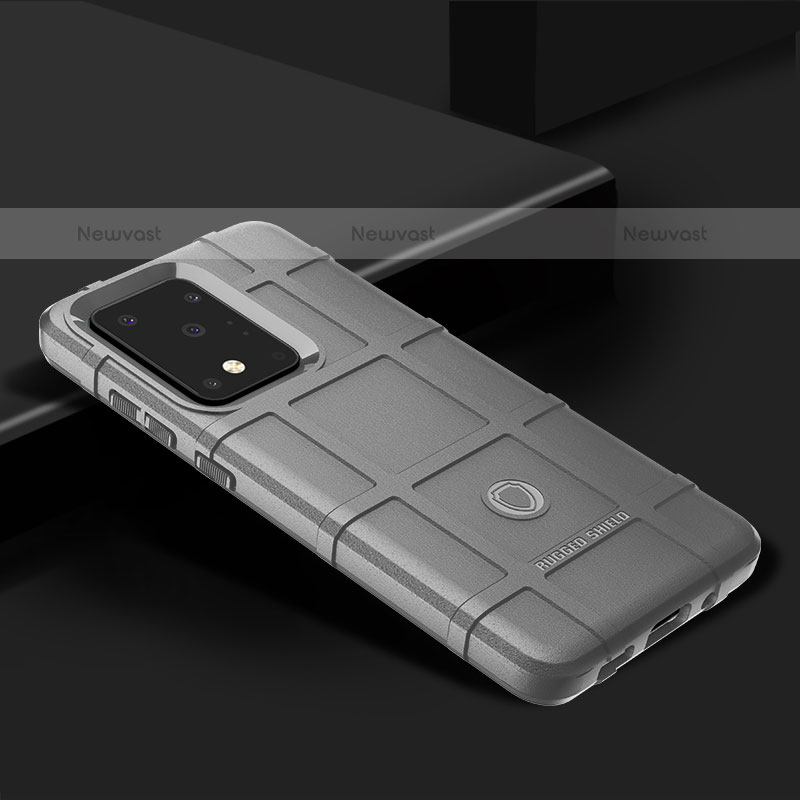 Ultra-thin Silicone Gel Soft Case 360 Degrees Cover J02S for Samsung Galaxy S20 Ultra Gray