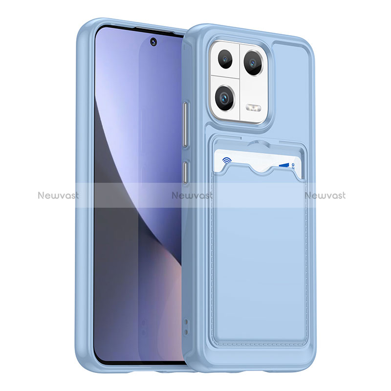 Ultra-thin Silicone Gel Soft Case 360 Degrees Cover J02S for Xiaomi Mi 13 5G Blue