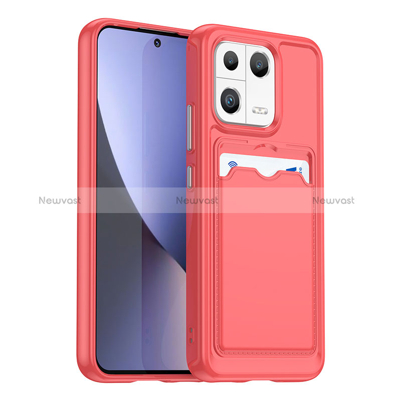 Ultra-thin Silicone Gel Soft Case 360 Degrees Cover J02S for Xiaomi Mi 13 5G Red