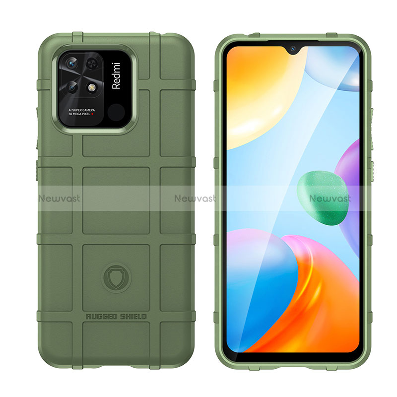 Ultra-thin Silicone Gel Soft Case 360 Degrees Cover J02S for Xiaomi Poco C40 Green