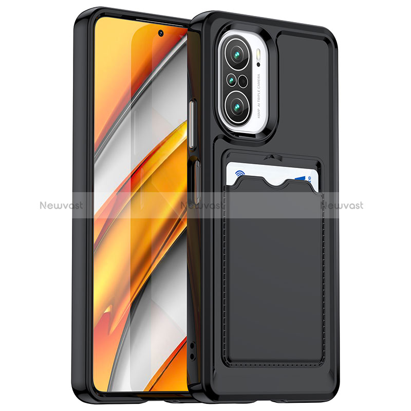 Ultra-thin Silicone Gel Soft Case 360 Degrees Cover J02S for Xiaomi Poco F3 5G Black