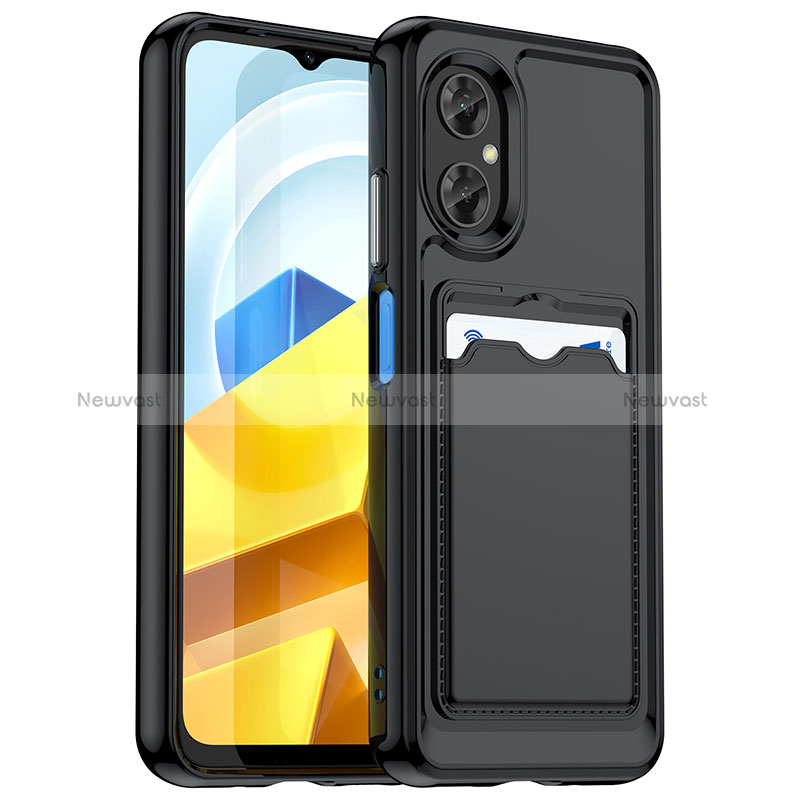 Ultra-thin Silicone Gel Soft Case 360 Degrees Cover J02S for Xiaomi Poco M4 5G Black