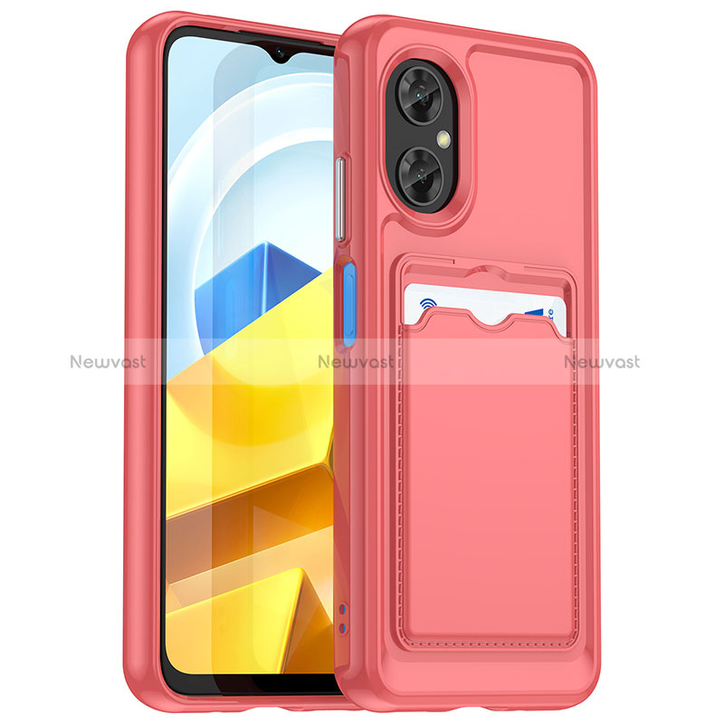 Ultra-thin Silicone Gel Soft Case 360 Degrees Cover J02S for Xiaomi Poco M4 5G Red