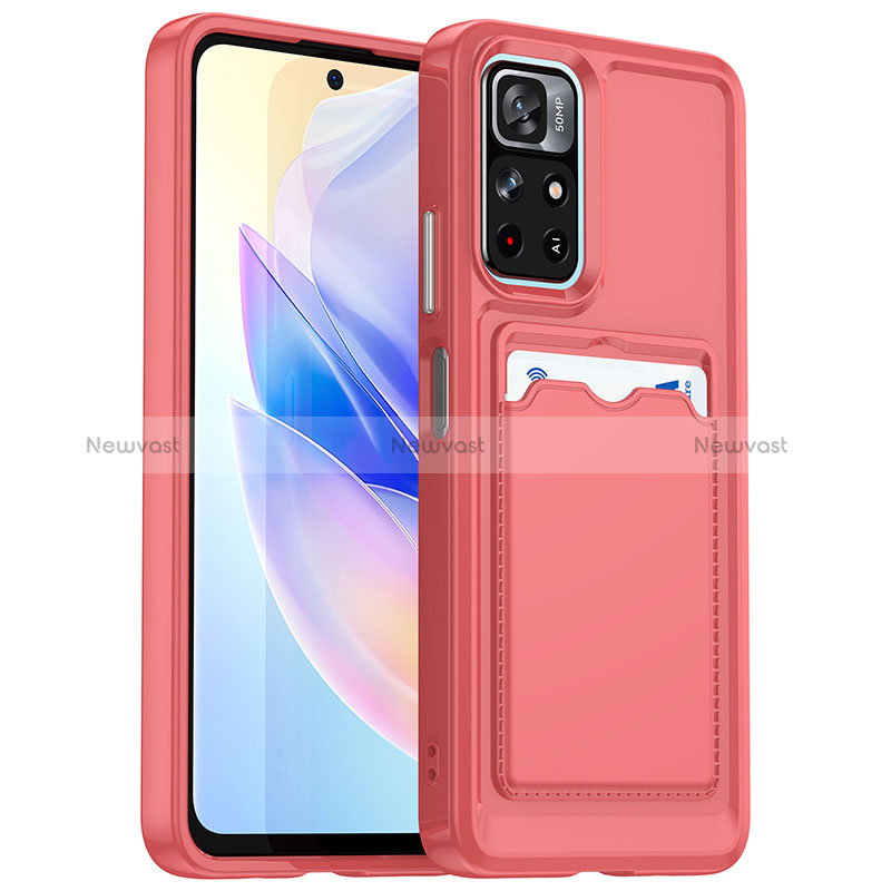 Ultra-thin Silicone Gel Soft Case 360 Degrees Cover J02S for Xiaomi Poco M4 Pro 5G Red