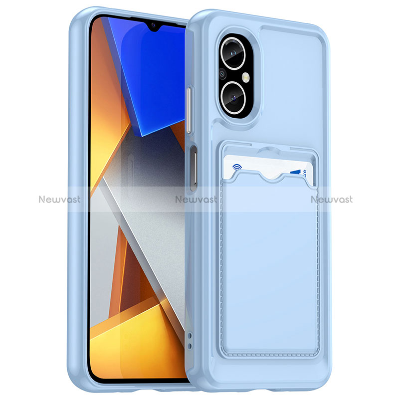 Ultra-thin Silicone Gel Soft Case 360 Degrees Cover J02S for Xiaomi Poco M5 4G Blue