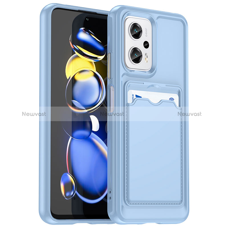 Ultra-thin Silicone Gel Soft Case 360 Degrees Cover J02S for Xiaomi Poco X4 GT 5G Blue