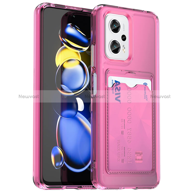 Ultra-thin Silicone Gel Soft Case 360 Degrees Cover J02S for Xiaomi Poco X4 GT 5G Hot Pink