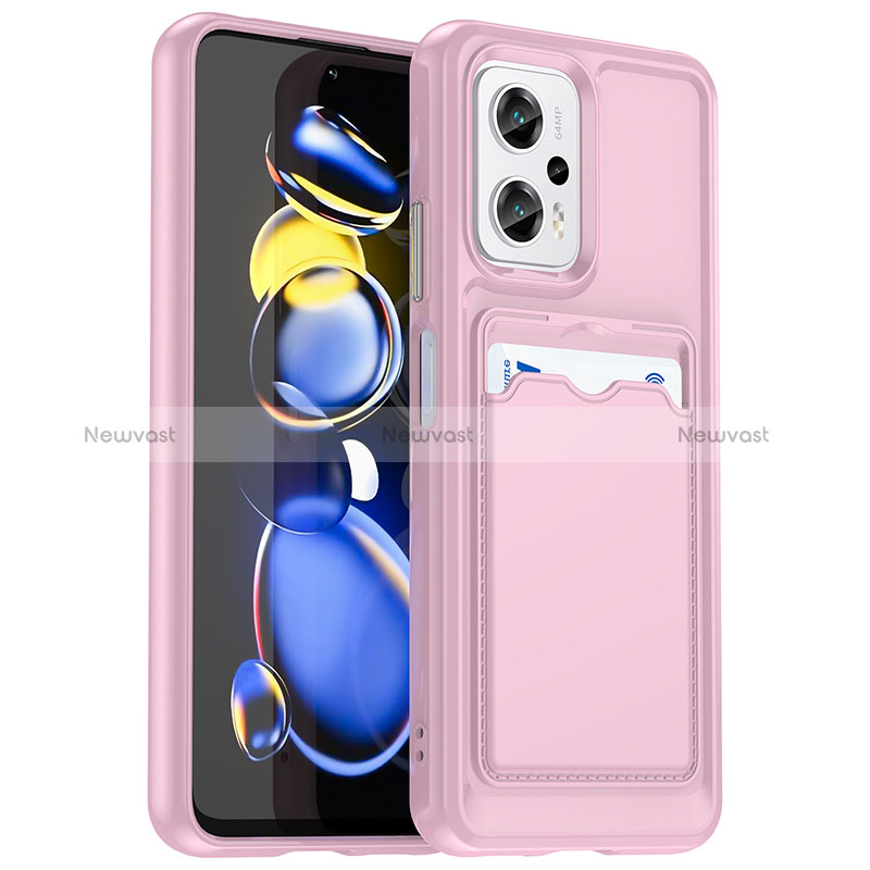 Ultra-thin Silicone Gel Soft Case 360 Degrees Cover J02S for Xiaomi Poco X4 GT 5G Pink