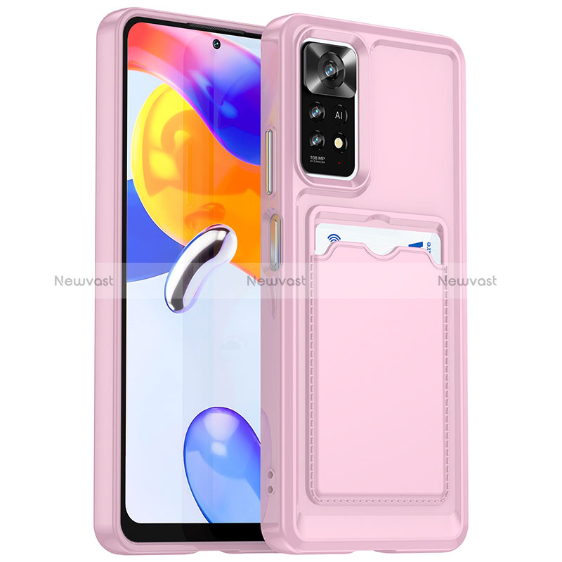 Ultra-thin Silicone Gel Soft Case 360 Degrees Cover J02S for Xiaomi Poco X4 NFC Pink