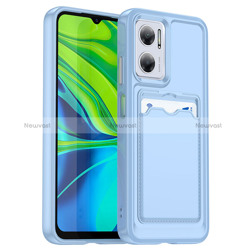 Ultra-thin Silicone Gel Soft Case 360 Degrees Cover J02S for Xiaomi Redmi Note 11E 5G Blue