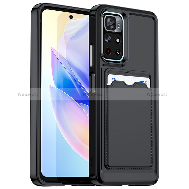 Ultra-thin Silicone Gel Soft Case 360 Degrees Cover J02S for Xiaomi Redmi Note 11T 5G Black