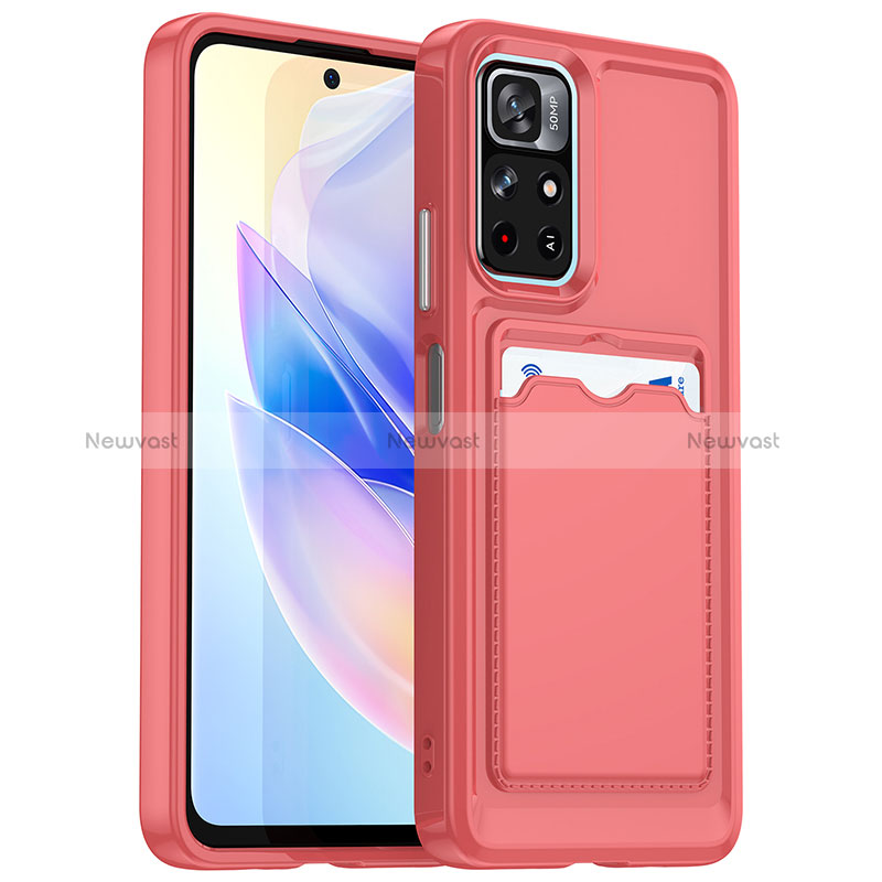 Ultra-thin Silicone Gel Soft Case 360 Degrees Cover J02S for Xiaomi Redmi Note 11T 5G Red