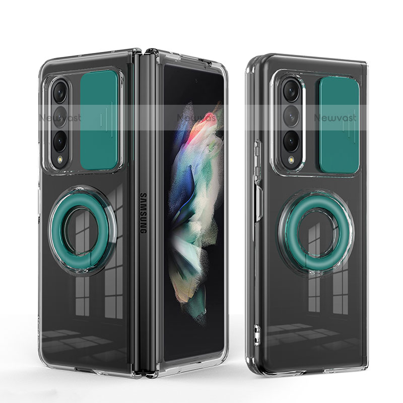 Ultra-thin Silicone Gel Soft Case 360 Degrees Cover MJ1 for Samsung Galaxy Z Fold3 5G Midnight Green