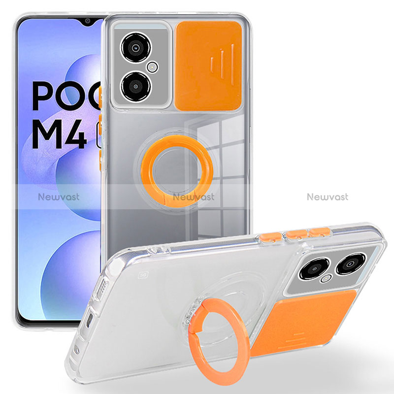 Ultra-thin Silicone Gel Soft Case 360 Degrees Cover MJ1 for Xiaomi Poco M4 5G Orange