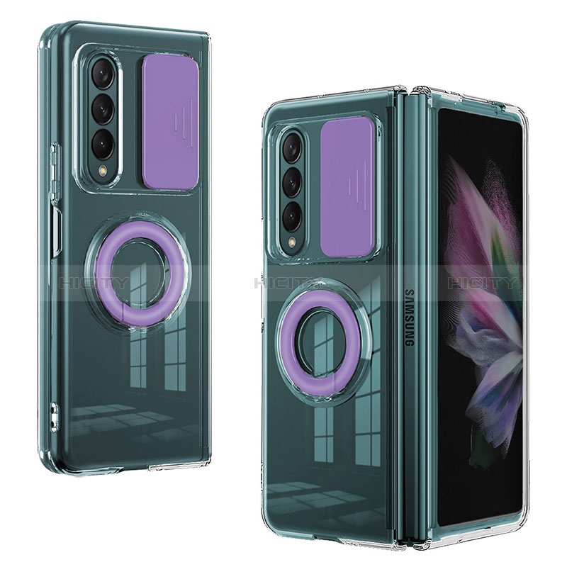 Ultra-thin Silicone Gel Soft Case 360 Degrees Cover MJ2 for Samsung Galaxy Z Fold4 5G Clove Purple