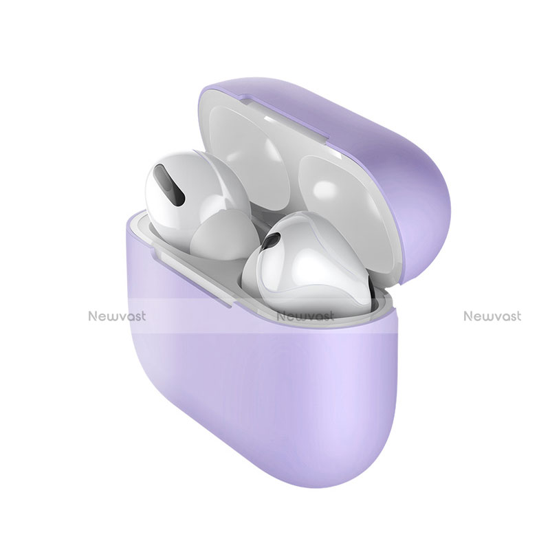 Ultra-thin Silicone Gel Soft Case 360 Degrees Cover S01 for Apple AirPods Pro Purple