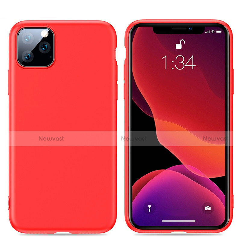 Ultra-thin Silicone Gel Soft Case 360 Degrees Cover S01 for Apple iPhone 11 Pro Red