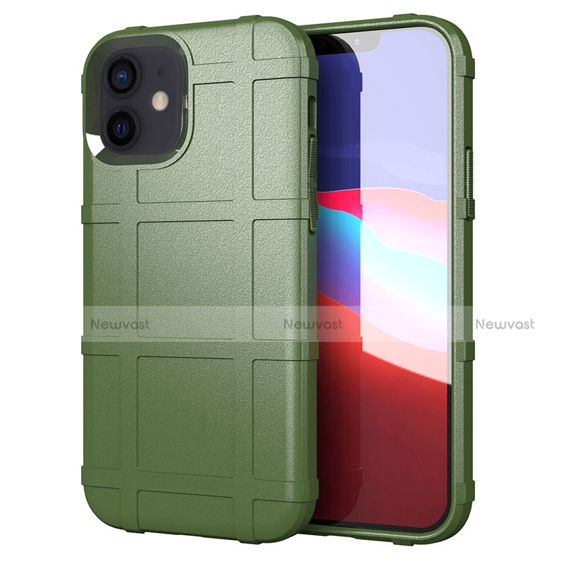 Ultra-thin Silicone Gel Soft Case 360 Degrees Cover S01 for Apple iPhone 12 Green