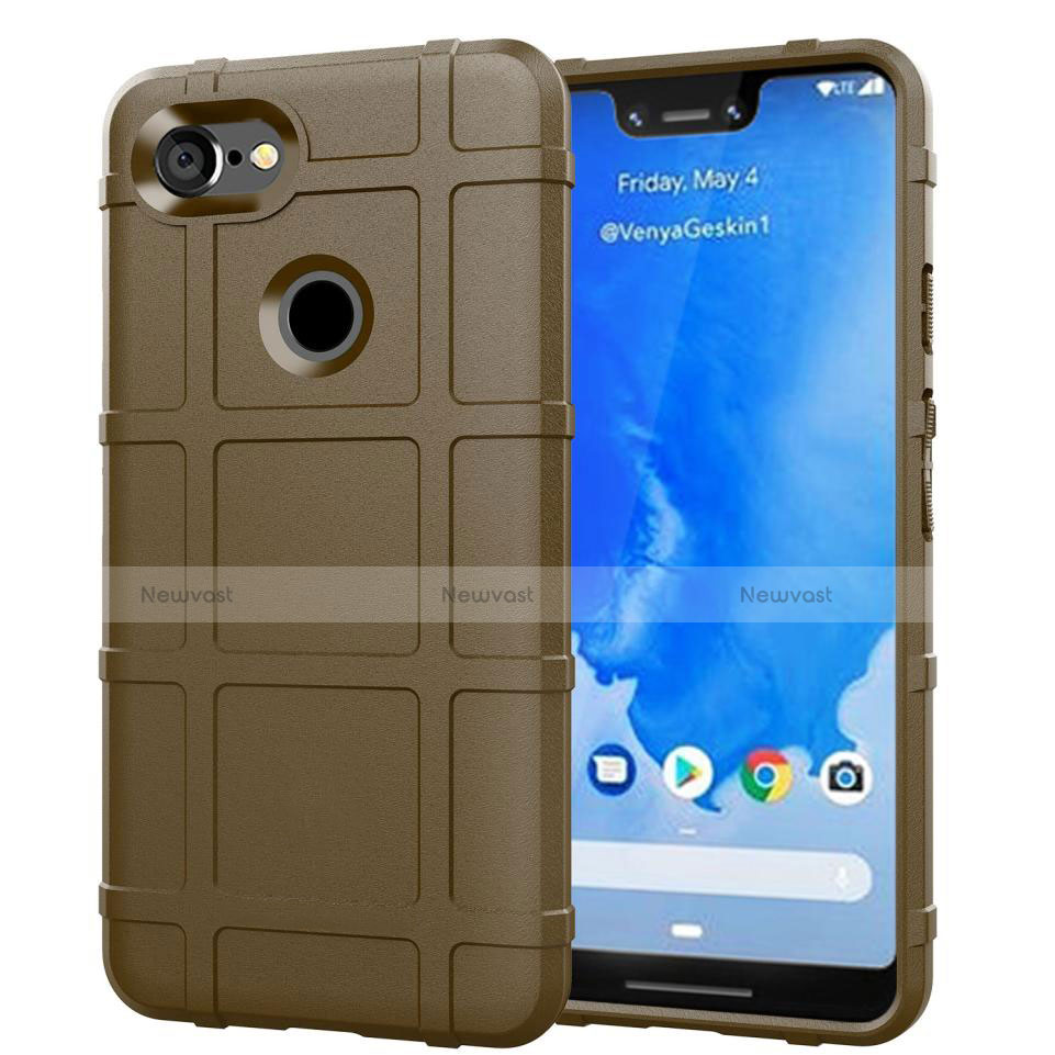 Ultra-thin Silicone Gel Soft Case 360 Degrees Cover S01 for Google Pixel 3 XL Brown