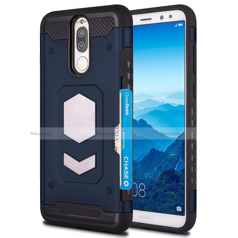 Ultra-thin Silicone Gel Soft Case 360 Degrees Cover S01 for Huawei Mate 10 Lite Blue