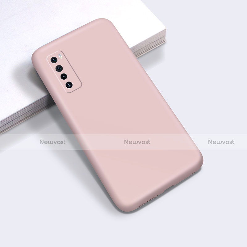 Ultra-thin Silicone Gel Soft Case 360 Degrees Cover S01 for Huawei Nova 7 5G Pink