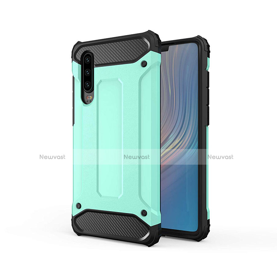 Ultra-thin Silicone Gel Soft Case 360 Degrees Cover S01 for Huawei P30 Green