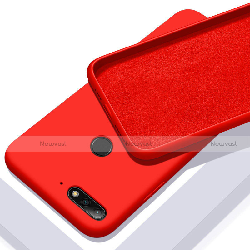 Ultra-thin Silicone Gel Soft Case 360 Degrees Cover S01 for Huawei Y6 Prime (2018) Red