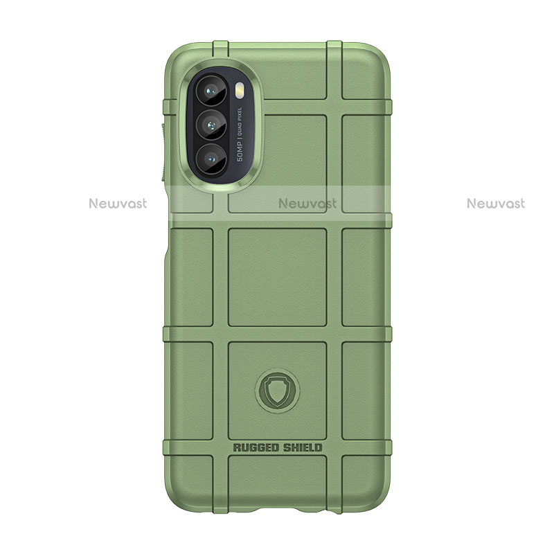 Ultra-thin Silicone Gel Soft Case 360 Degrees Cover S01 for Motorola Moto Edge (2022) 5G Green